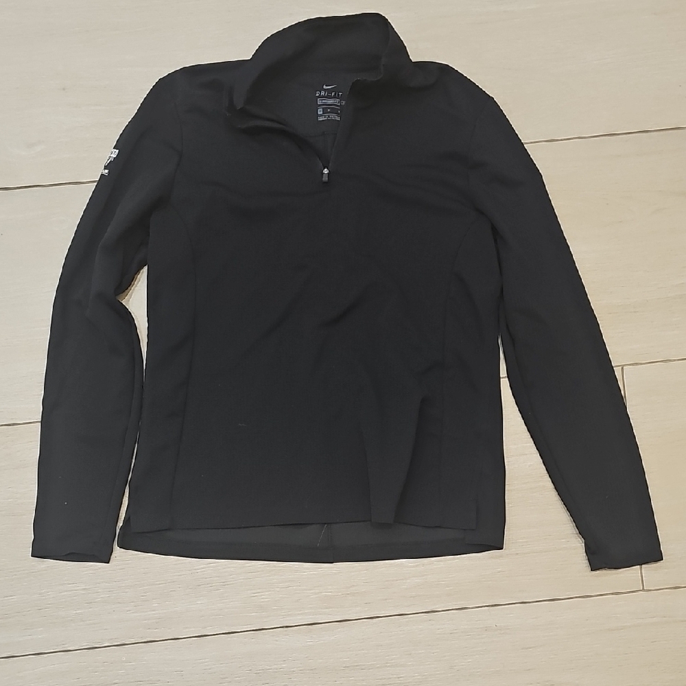 Black Long Sleeve Quarter-Zip Top